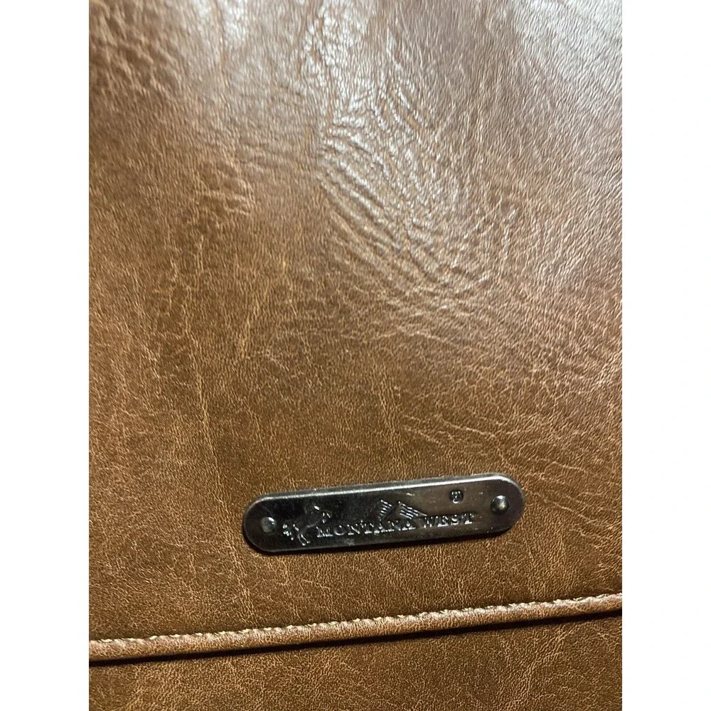 Montana West Conceal Carry Tote Brwn Shoulder Bag MSRP  59.99 Braided Detail NWT